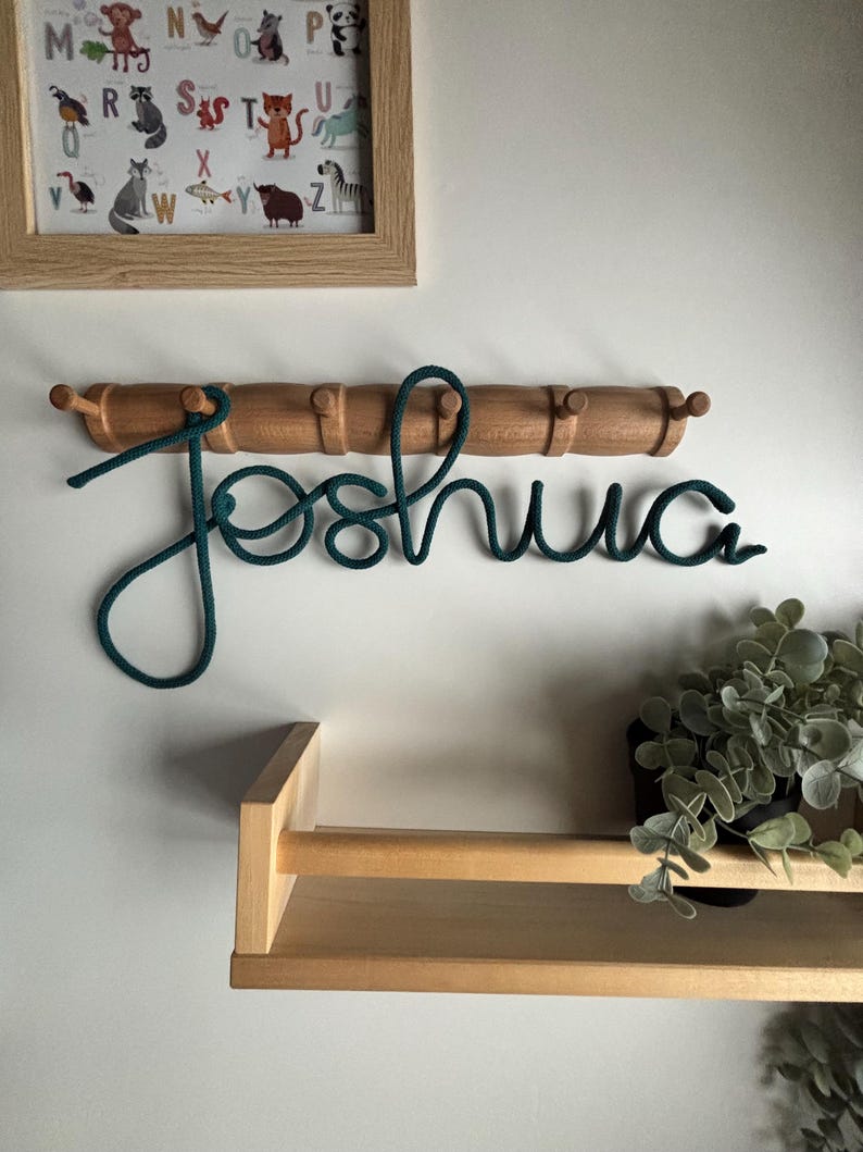 Personalisiertes Namensschild Tür Kinderzimmer – Babyzimmer Wanddeko für Neugeborene Bild 17