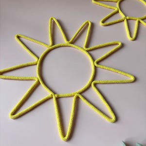 Sun-Shaped Rope Sign – Handmade Wire Wall Art for Baby Nursery & Kids Room