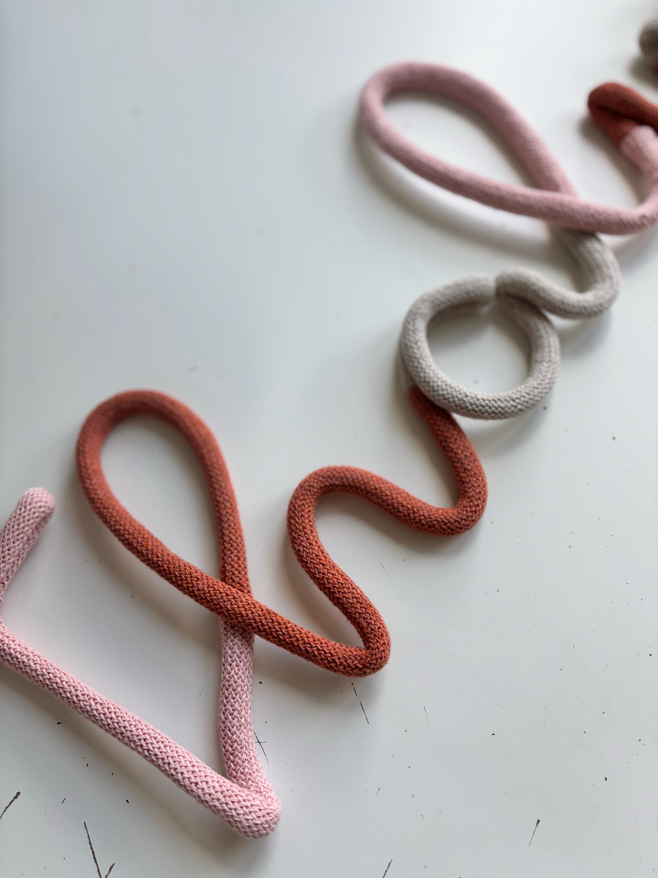 Knitted Rope Wire Words Names Name Signs Nursery Decor Baby Shower Gift ...
