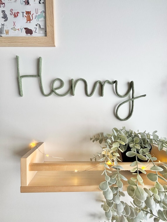 Personalized name sign for baby nursery or kids room door newborn wall art