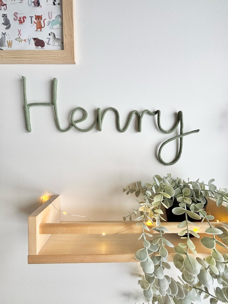 Personalisiertes Namensschild Tür Kinderzimmer – Babyzimmer Wanddeko für Neugeborene Bild 1