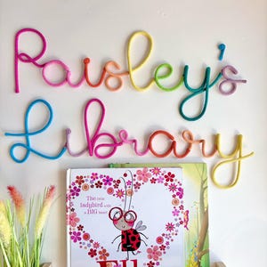 Personalized multicolored sign for kids room, playroom or nursery