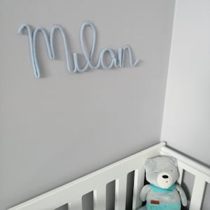 Knitted wire words , names , personalised quotes , rope names , nursery house decor, custom name sign