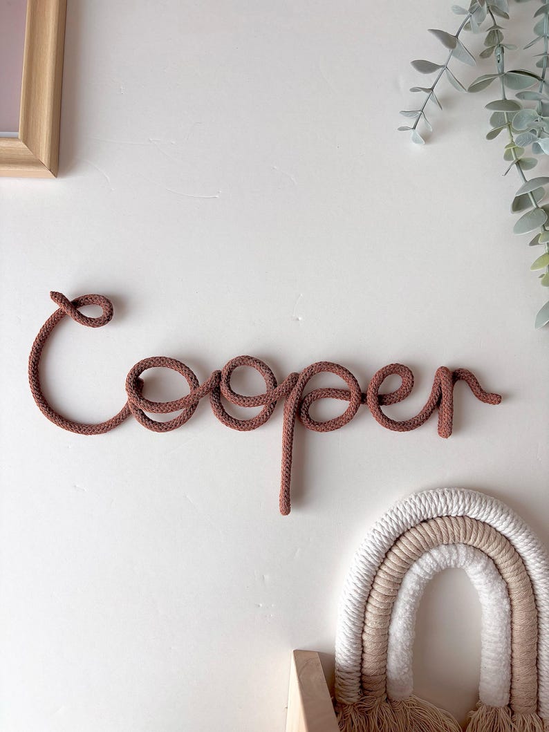 nursery wall name sign personalized above the crib decoration