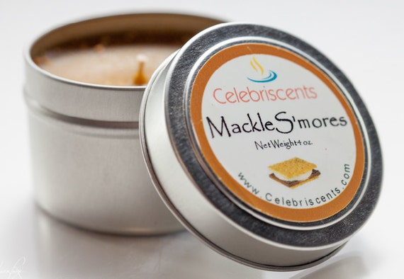 S'mores Scented Natural Soy Candle perfect for the S'mores Lover or any fun occasion.  The Mackle S'mores candle is fun, sweet and soothing.