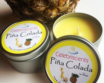 Strong and deliciously scented soy candle of Piña Colada.  This candle will awake you with burst of Pineapples, Coconuts and Caribbean rum.