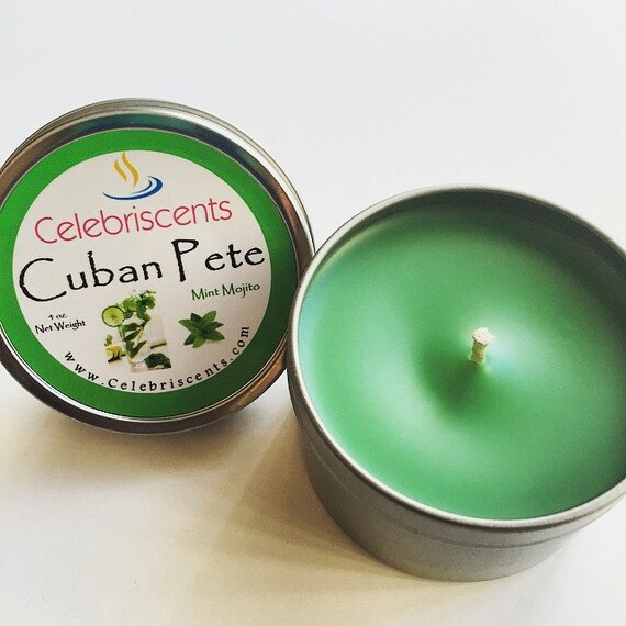 Mint-Mojito summery scented soy candle.  True invigorating Mojito scent perfect for all occasions.  It is a bongo-banging cool scent.