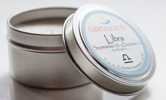 LIBRA Zodiac Scented Soy candle is charming, friendly and balanced like Libras.  Candle scent has soothing florals, with a Unisex nice feel.
