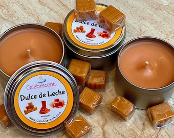 Decadent and delightful Dulce de Lence Scented Soy Joy.  Sweet buttered Caramel con Leche scent.