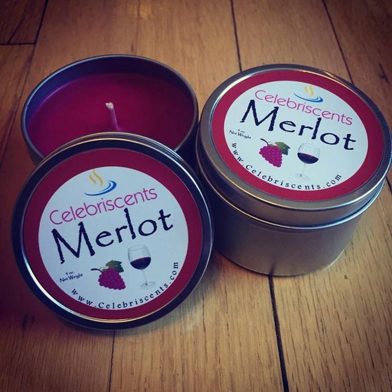 Merlot wine scented soy candle with bursting true-to-smell of the classic Merlot wine.  Makes a great gift for Wine or Merlot Lovers!  Mmm!