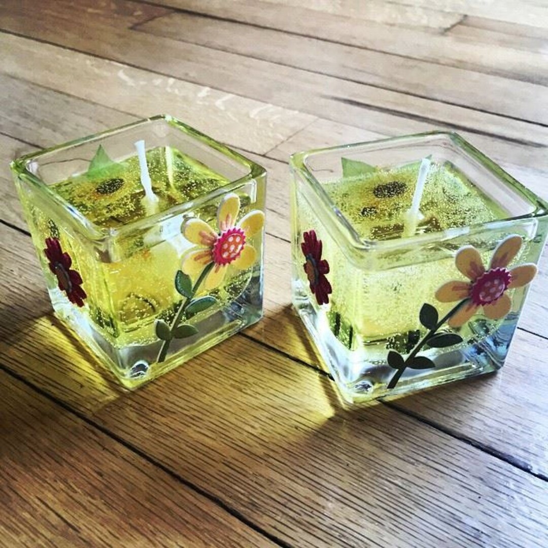 Spring and Summer Sunflower-scented Long Lasting Gel Candle. Makes a ...