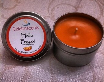 Rejuvenating Orange Scented Natural Soy Candle with true Orange Essential Oils inside.  This scented soy joy is a burst of sweet oranges.