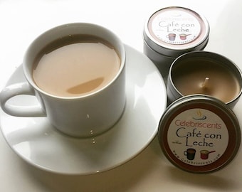 Strong Cafe con Leche scented soy joy.  Fresh brewed coffee scent with lite tones of dark chocolate. True robust and awakening coffee scent.