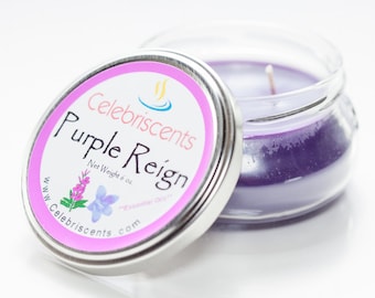 Majestic and soothing strong Lavender scented soy candle in handsome tureen glass.  This Purple Reign candle is royal and relieves stress.