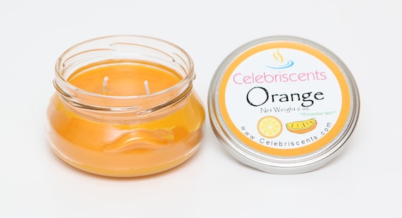 Pure Orange-Scented Soy Candle perfect for revitalizing your surroundings.  This Vitamin-C ultra soy joy will bring the energy out of you.