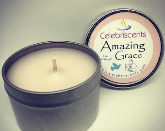 Amazing Grace delicate scent with sparklingly fresh floral-white musk blend.  Soothing aroma perfect as a get-well gift or solemn occasion.