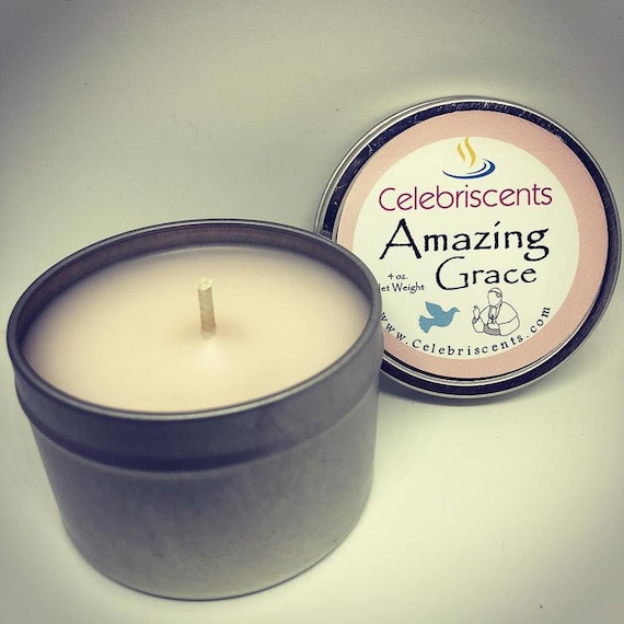 Amazing Grace delicate scent with sparklingly fresh floral-white musk blend.  Soothing aroma perfect as a get-well gift or solemn occasion.