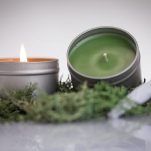 Marijuana-Weed scented natural soy candle. The cannabis, green-colored scented soy candle perfect for parties has actual marijuana scent. image 1