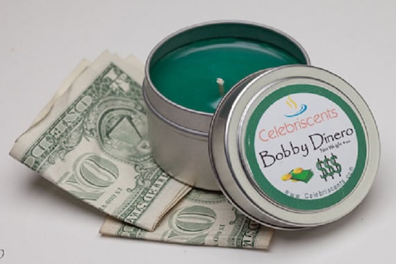 Money Scented Clean and Crisp Long Lasting Scented Soy Candle.  Smells of Clean, Fresh money straight out of the bank.