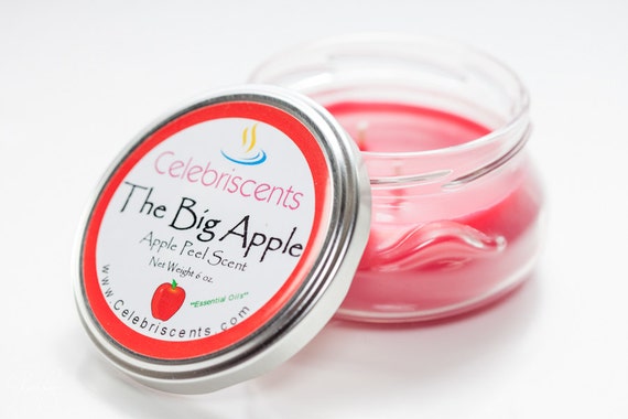 Burst of Red Apple and Peel, spicy cinnamon scented soy candle with grapefruit Essential Oils to revitalize your mood and surroundings.
