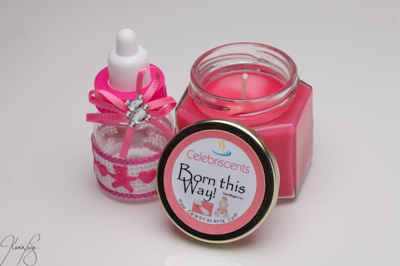 Fresh Baby Powder Scented Soy Candle perfect for Baby Showers and Housewarming gift.