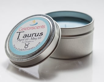 Taurus Zodiac scented soy candle is sweet, dependable, yet masculine like the kind Taurean.  This alpha-aroma is calming and lovingly earthy