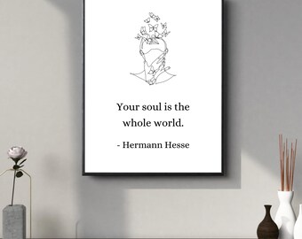 Siddhartha Quote Print: Hermann Hesse Literary Wall Art (PDF Download 18x24 inches)