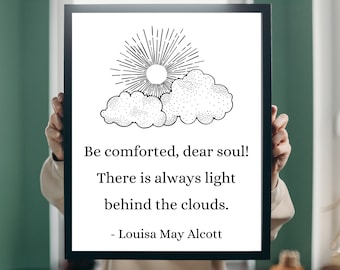 Louisa May Alcott Quote Print: Little Women Literary Art (Digital Download)