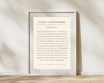 Harper Lee - To Kill A Mockingbird Wall Decor Art Literary Literature Poster Book Quote
