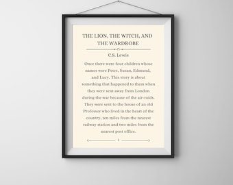 The Lion, the Witch, and the Wardrobe Print: C.S. Lewis Quote (PDF)