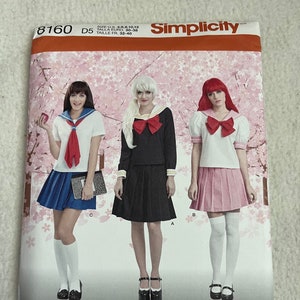 Simplicity pattern 8160, Women's costume school girl, anime girl