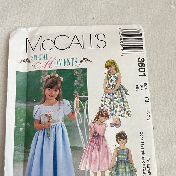 Little Girl dress pattern, McCalls 3601