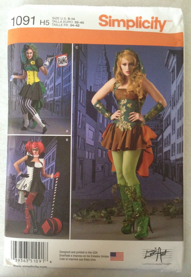 Simplicity Pattern 1091 Womans corset cosplay costumes | Etsy