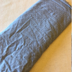 ABC flannel, Nursery flannel fabric by the yard, dusty blue cotton fabric, baby flannel