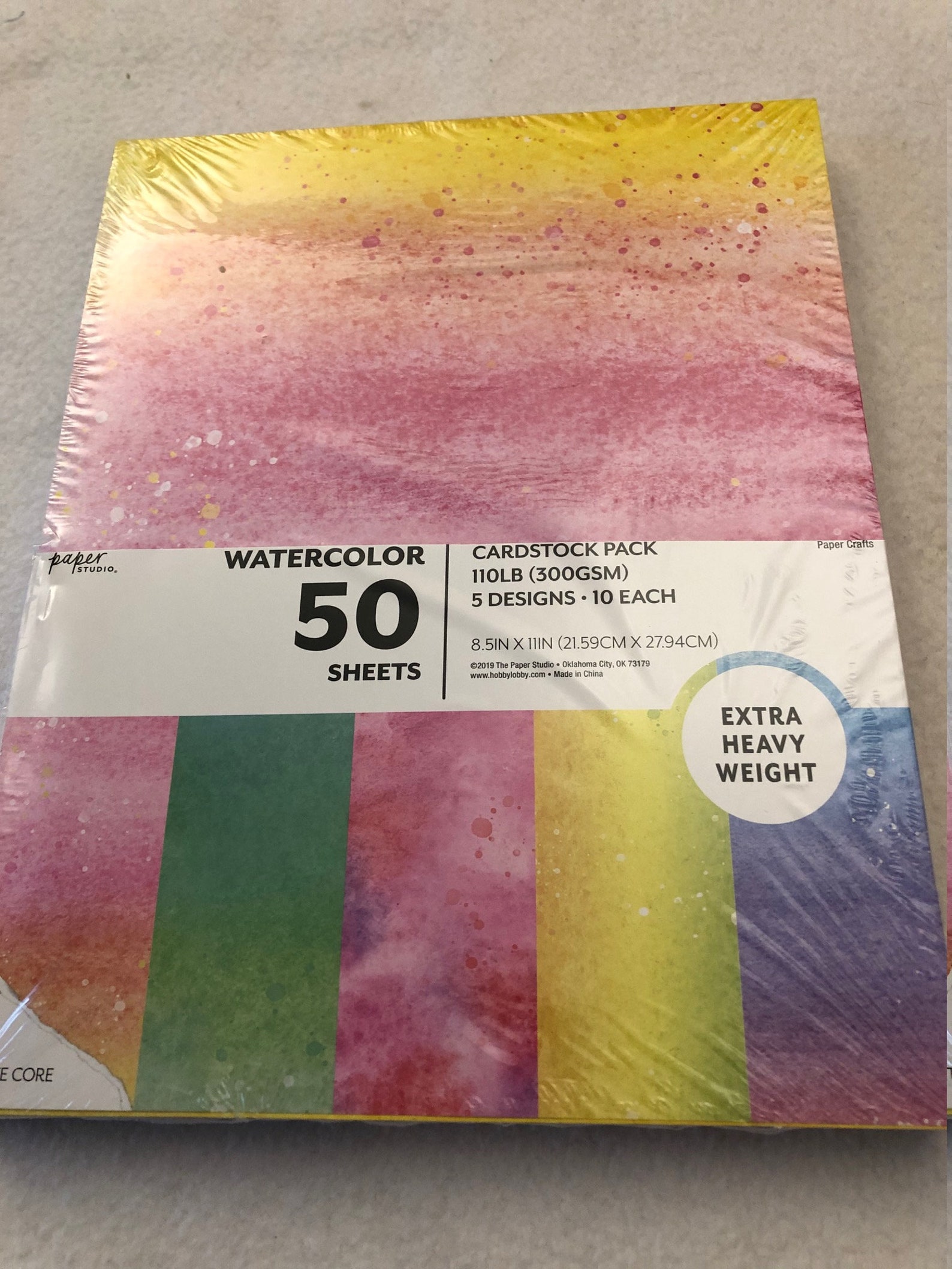 Heavy watercolor cardstock Set of 50 pages water color Etsy