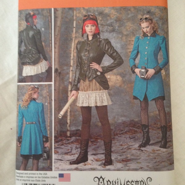 Simplicity Pattern 1299, Womans Steampunk short skirts, two lengths jackets and bustle