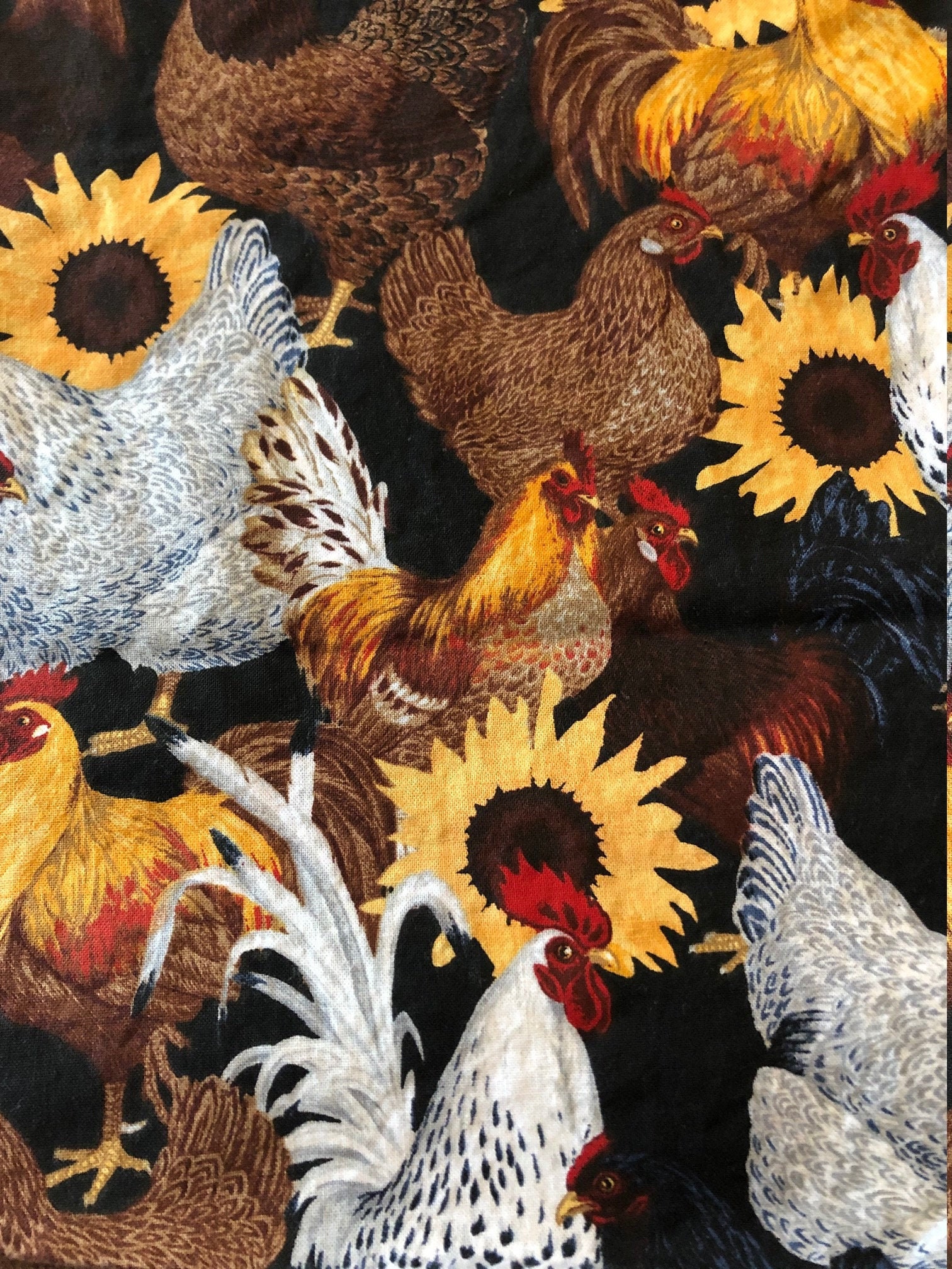 Farmhouse Chicken themed fabric 100 cotton fabric Etsy