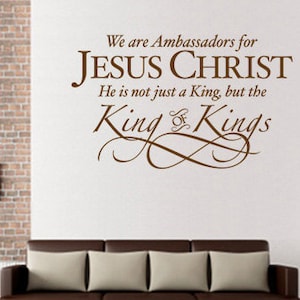 Ambassadors for Jesus Christ, CODE 093, Christian Wall Decal.