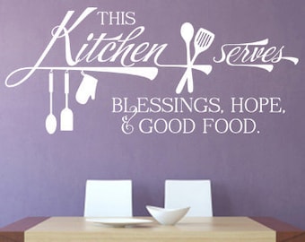 Kitchen wall quotes.This Kitchen - Horizontal - CODE 245 kitchen wall decals, kitchen decals, kitchen wall words, kitchen wall sticker.