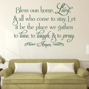 Bless Our Home, Lord, CODE 227, Christian Wall Decal.