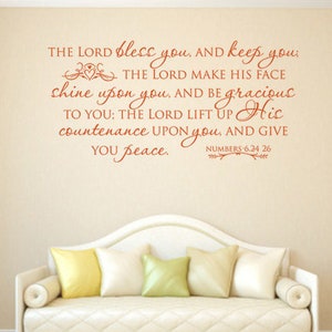 The Lord Bless You, CODE 170, Religious Wall Decal.