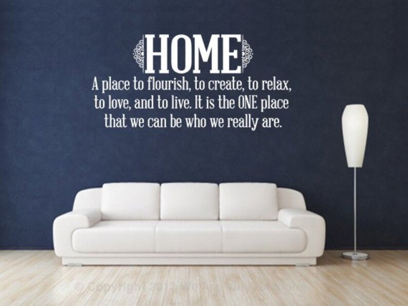 Living Room Decals. Home A Place to Flourish CODE 075 Quotes Etsy