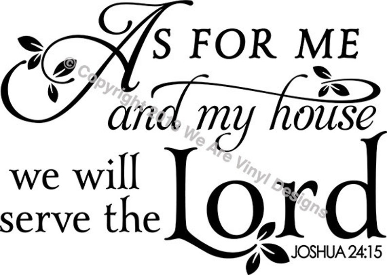 As for Me and My House CODE 087 Religious Wall Decal. Etsy