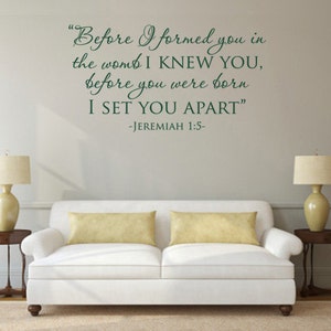 Before I Formed You, CODE 173, Scripture wall decal.
