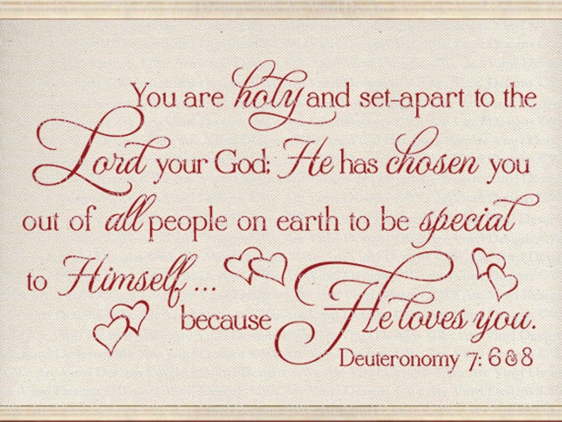Christian Wall Decal. You Are Holy & Set Apart CODE 268 Etsy