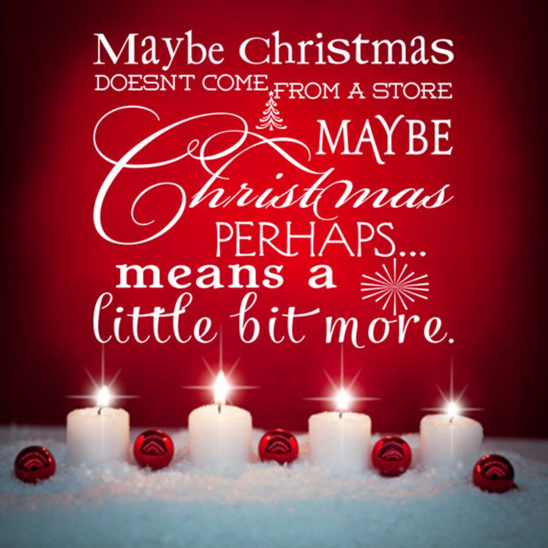 Maybe Christmas, Code 200, Christmas Wall Decal. - Etsy