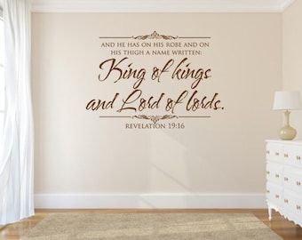 King of Kings and Lord of Lords, CODE 133, Vinyl Bible Verse.