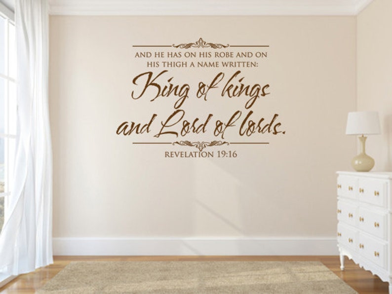 King of Kings and Lord of Lords CODE 133 Vinyl Bible Verse. Etsy