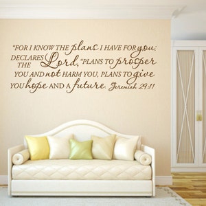 For I Know The Plans, CODE 197, Religious wall quote.