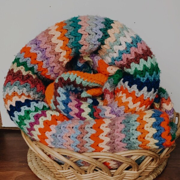 Rainbow Afghan - Etsy